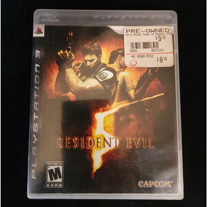 Resident Evil 5 Sony PlayStation 3 PS3 Complete Capcom Video Game w/ Manual CIB